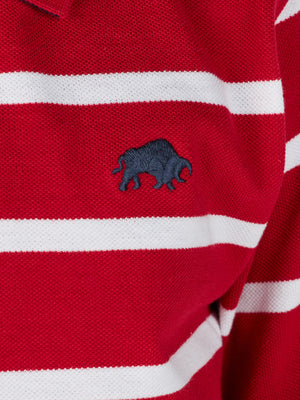 Breton Stripe Polo - Red