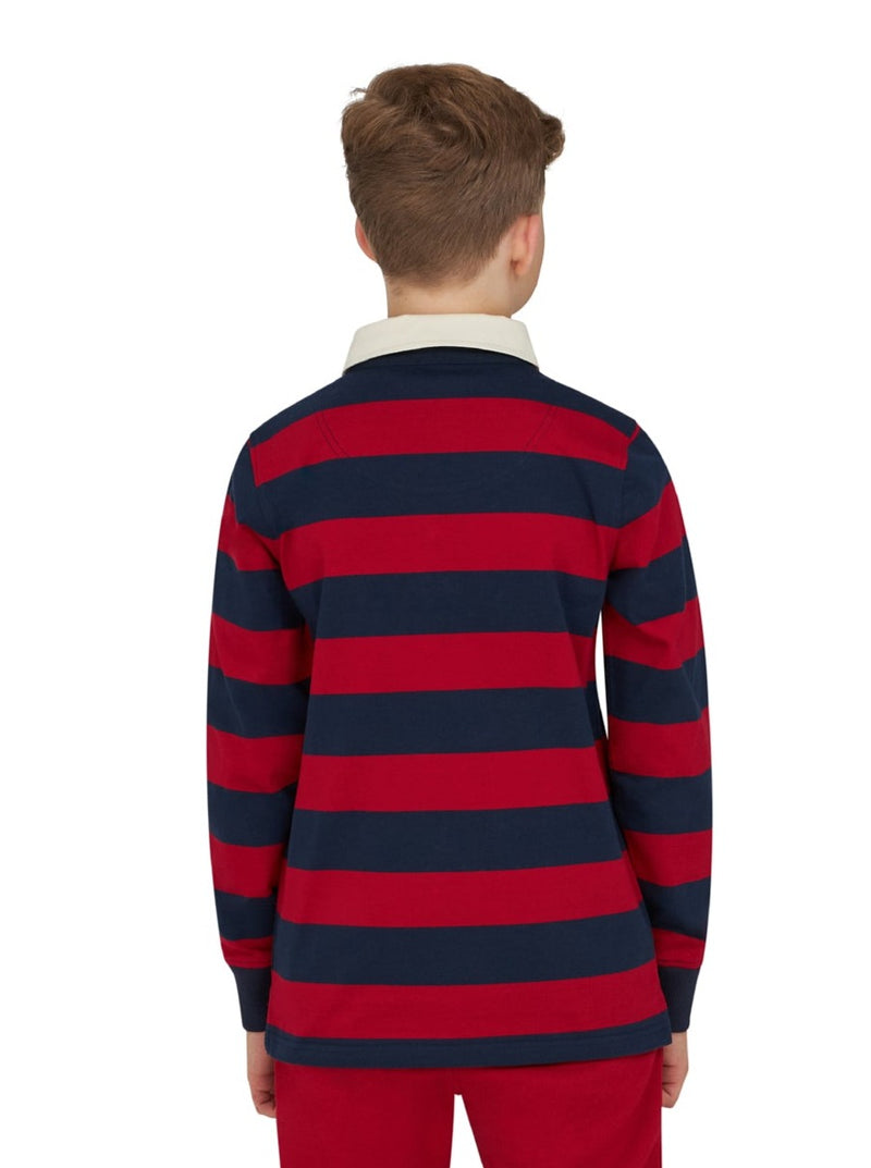 Long Sleeve Hoop Crest Rugby - Red
