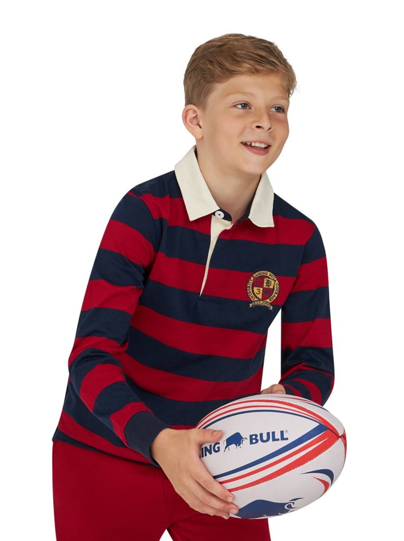 Long Sleeve Hoop Crest Rugby - Red
