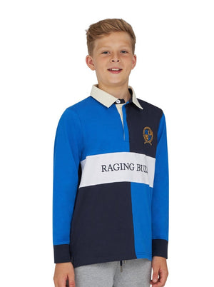 Long Sleeve Harlequin Panel Rugby - Cobalt Blue