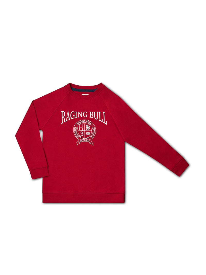 Crest Crew Neck Sweat - Red