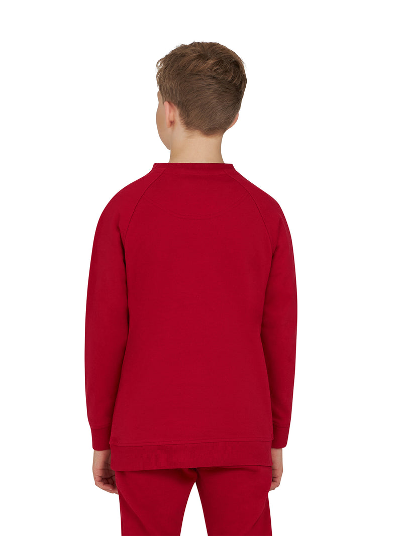 Crest Crew Neck Sweat - Red
