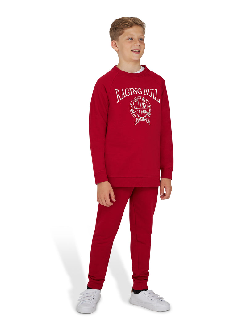 Crest Crew Neck Sweat - Red
