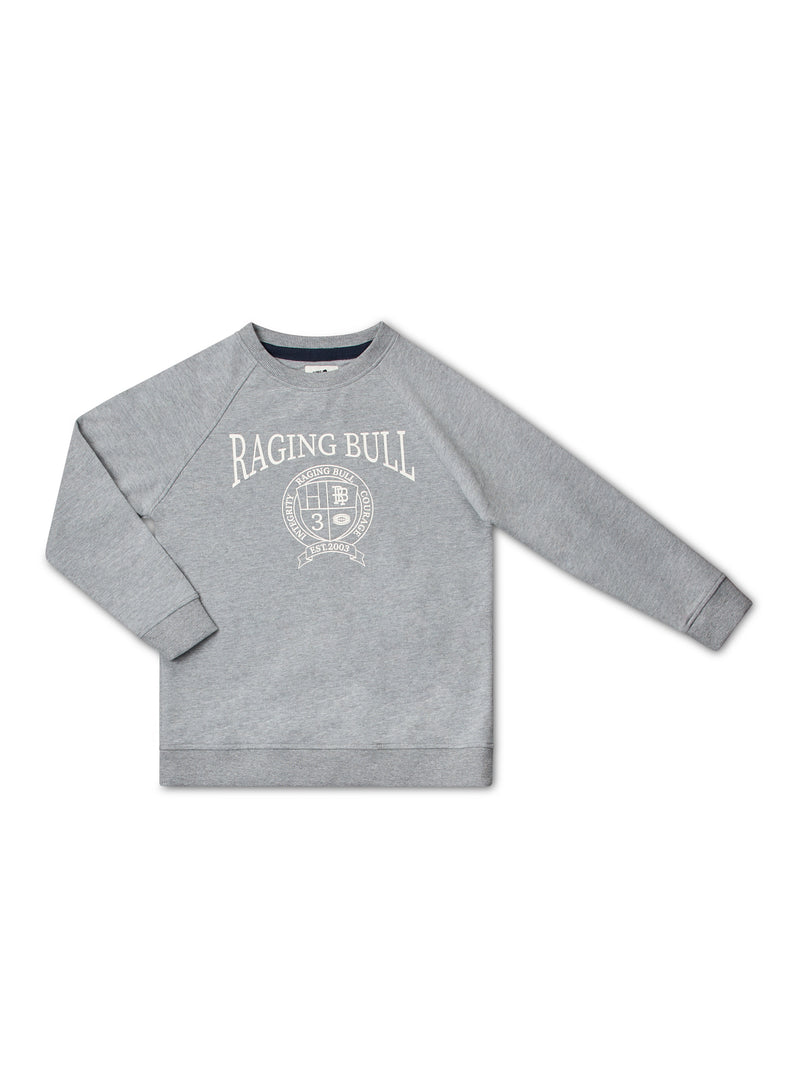 Crest Crew Neck Sweat - Grey Marl
