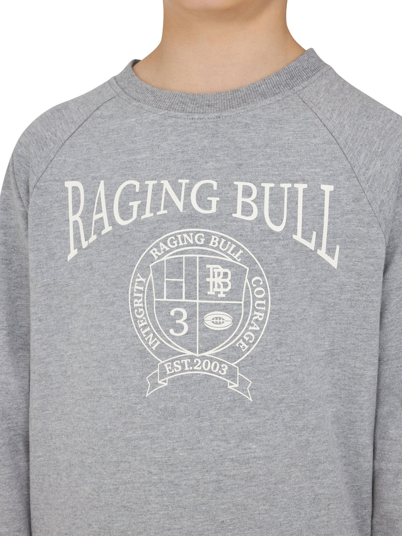 Crest Crew Neck Sweat - Grey Marl