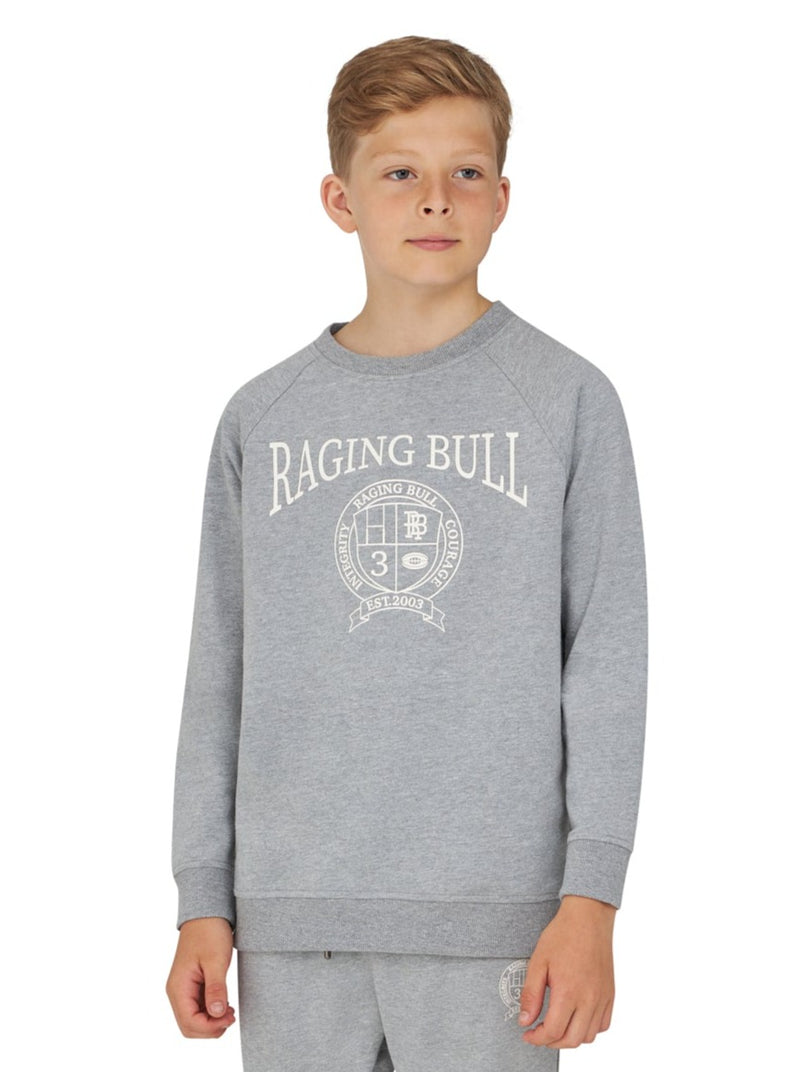 Crest Crew Neck Sweat - Grey Marl