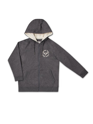 Team Spirit Zip Thruough Hoodie - Charcoal