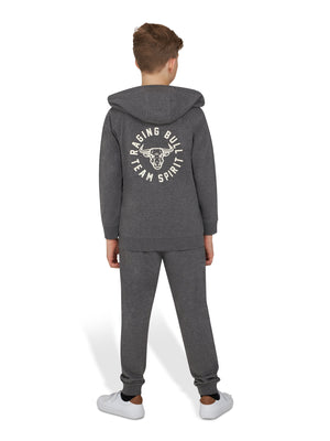 Team Spirit Zip Thruough Hoodie - Charcoal