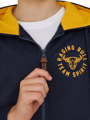 Team Spirit Zip Through Hoodie - Navy