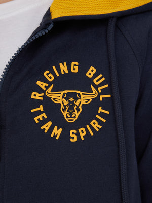 Team Spirit Zip Through Hoodie - Navy