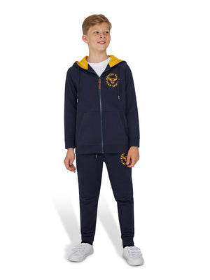 Team Spirit Zip Through Hoodie - Navy