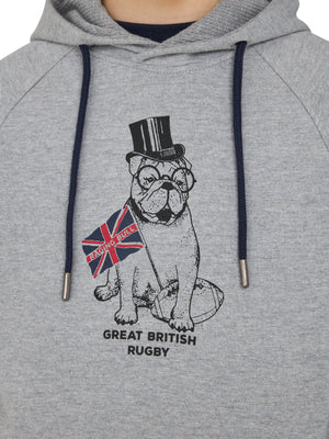 Bulldog Hoodie - Grey Marl