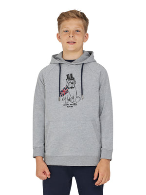 Bulldog Hoodie - Grey Marl