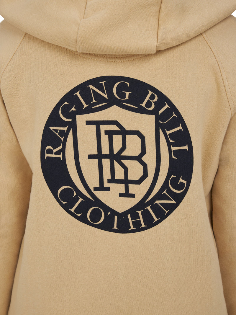 RB Shield Zip Through Hoodie - Toast