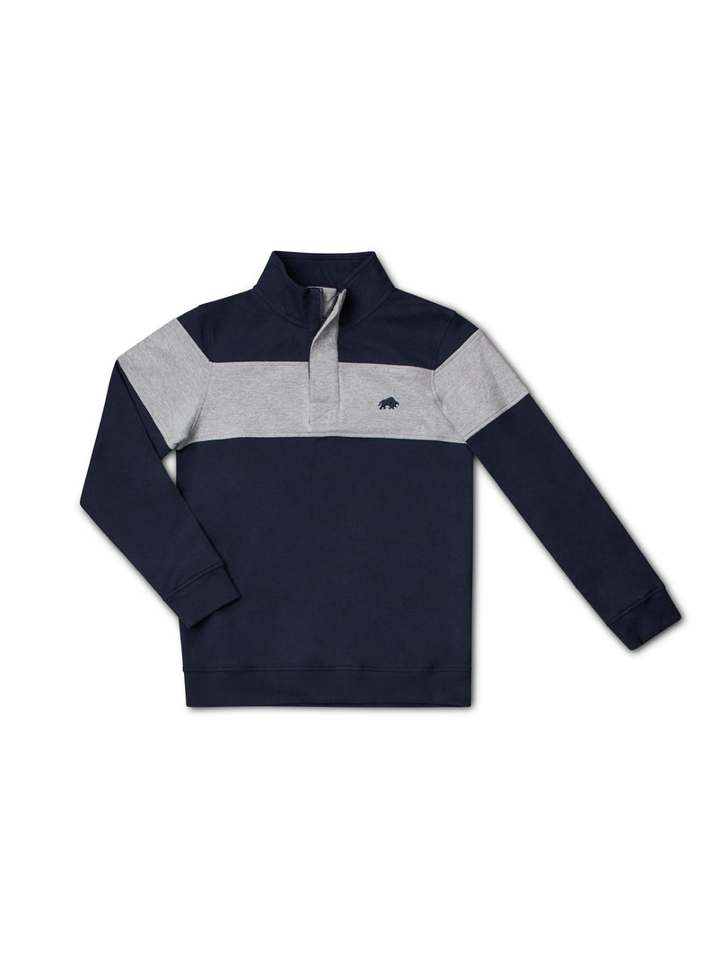 Quarter Zip Cut & Sew - Navy