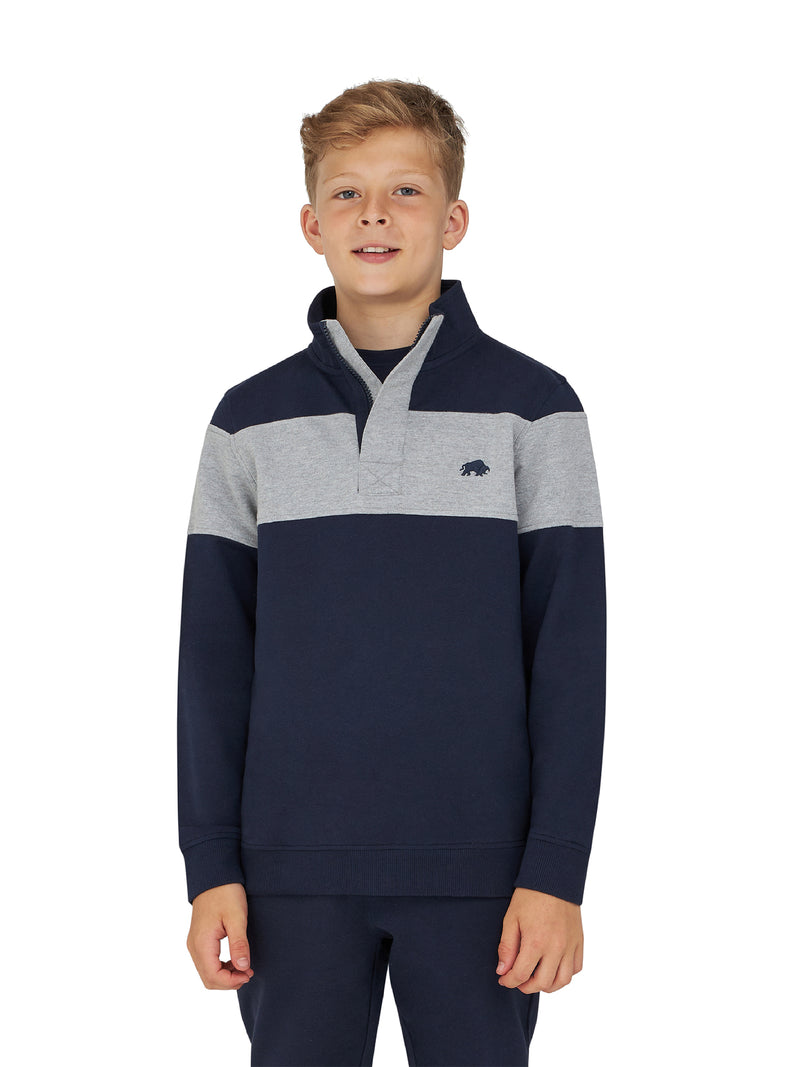 Quarter Zip Cut & Sew - Navy