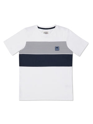 Block Stripe T-Shirt - White