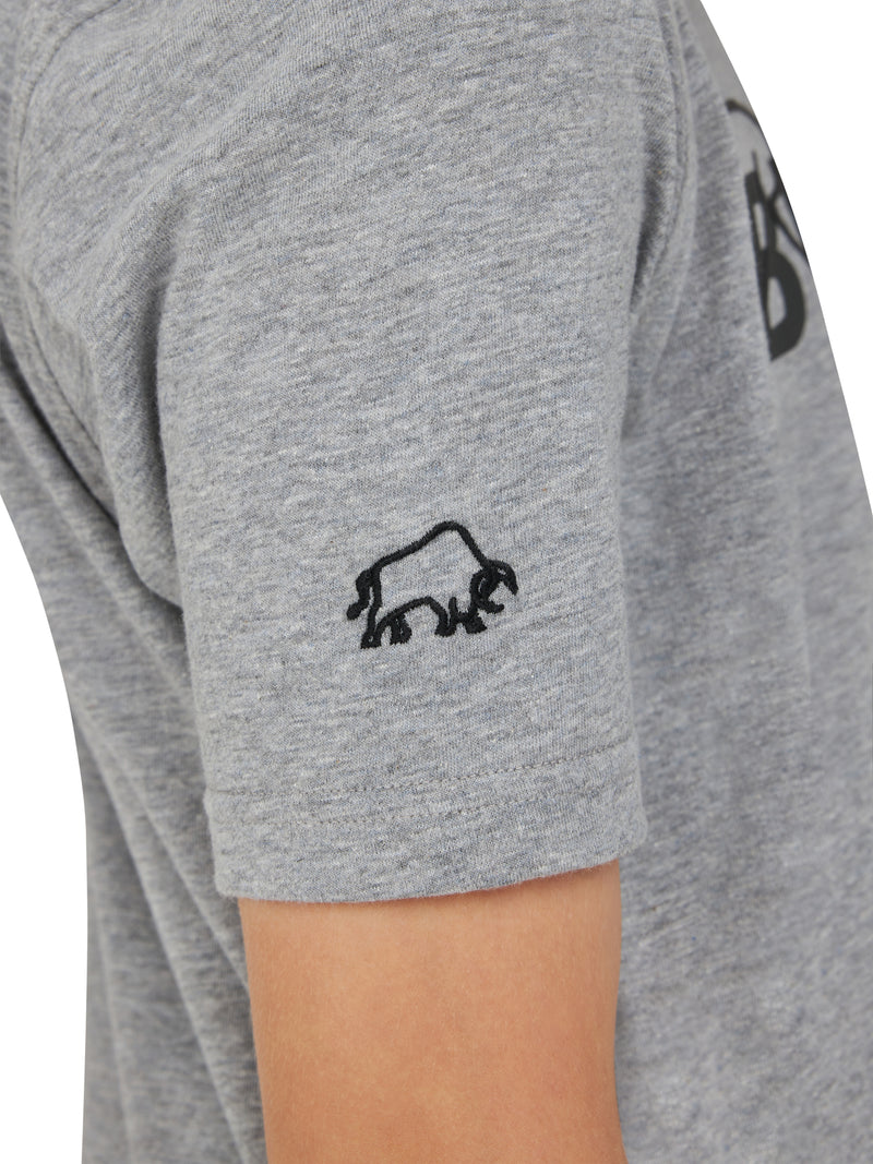 Bull Script T-Shirt - Grey Marl