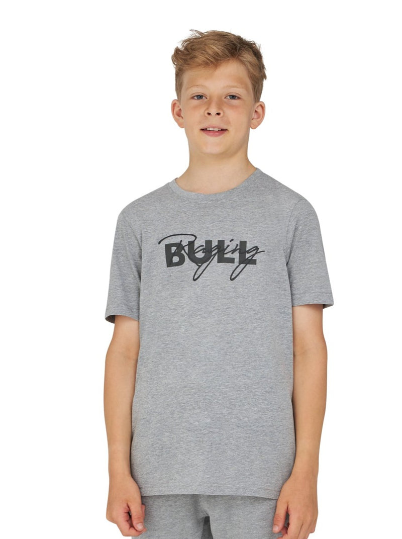 Bull Script T-Shirt - Grey Marl