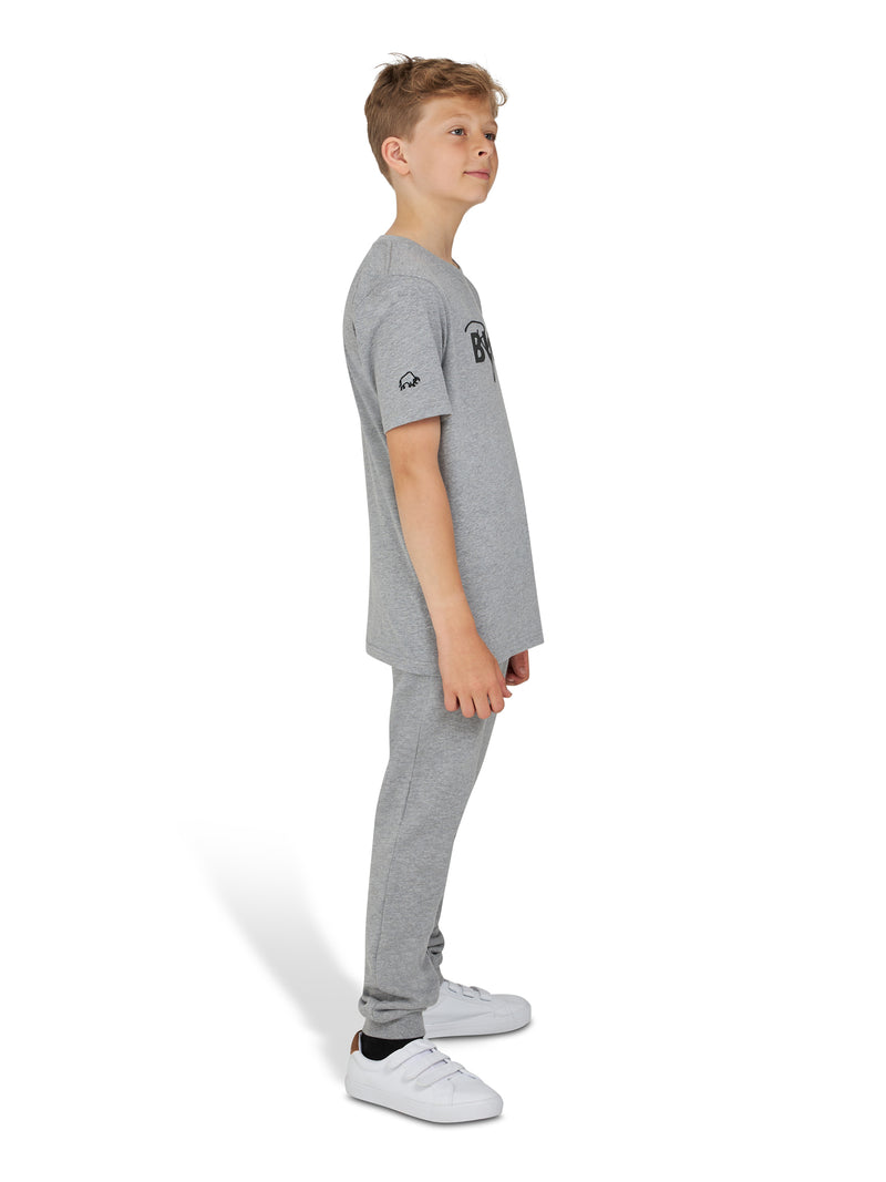 Bull Script T-Shirt - Grey Marl
