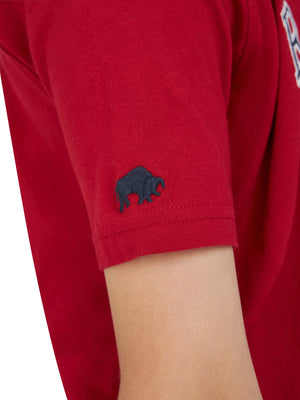Applique Raging Bull T-Shirt - Red