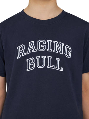 Applique Raging Bull T-Shirt - Navy