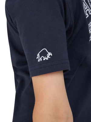 Applique Raging Bull T-Shirt - Navy