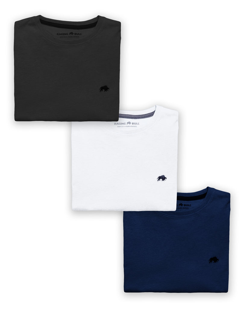 Multipack Classic Organic T-Shirt - Black/White/Navy