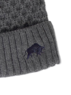 Cable Knit Beanie - Charcoal