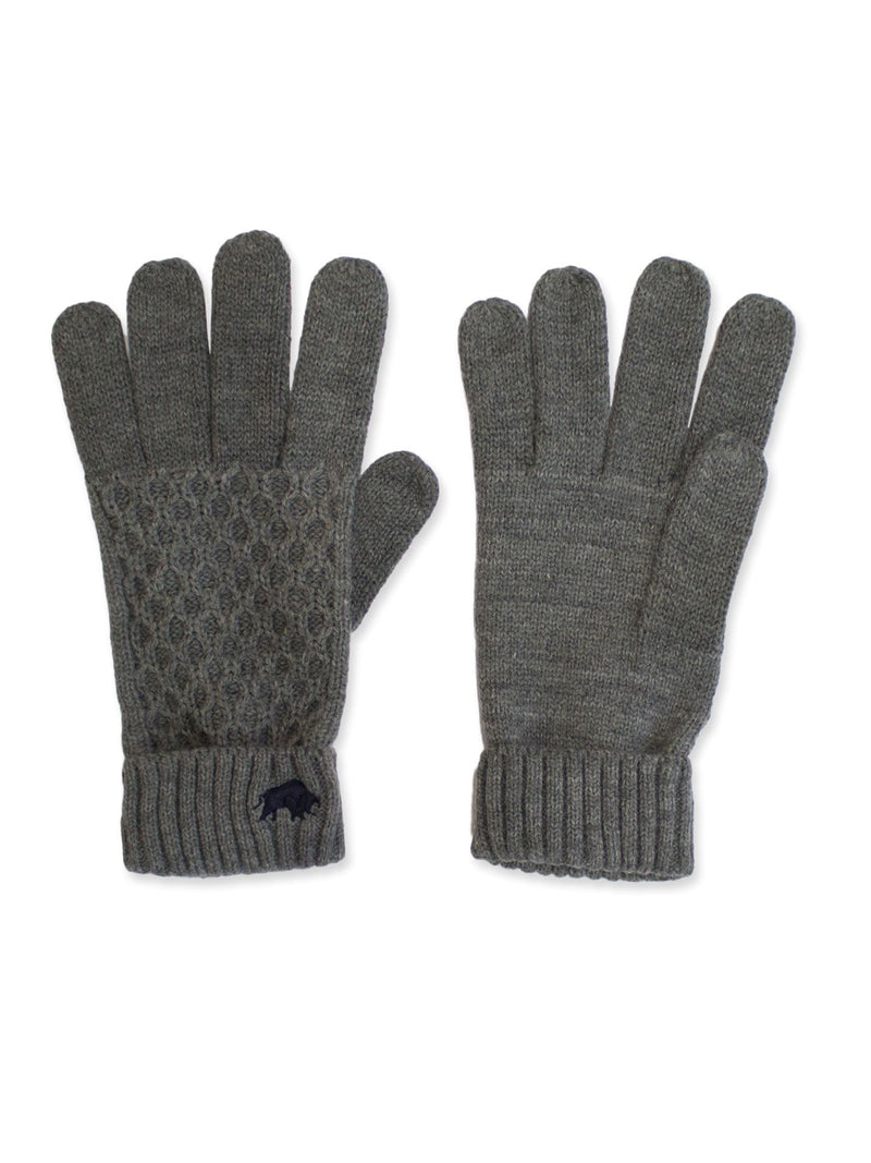 Cable Knit Gloves - Charcoal