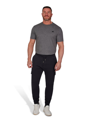 Cuffed Cargo Jogger - Black
