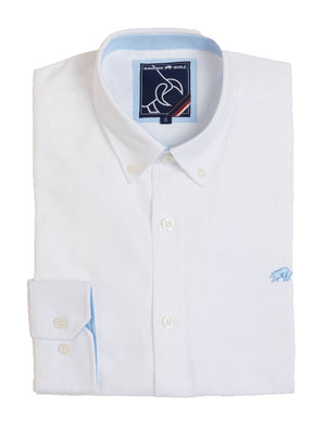 Classic Long Sleeve Oxford Shirt - White