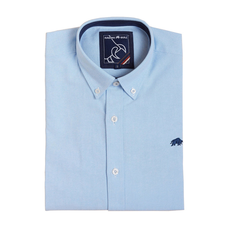 Classic Long Sleeve Oxford Shirt - Sky Blue