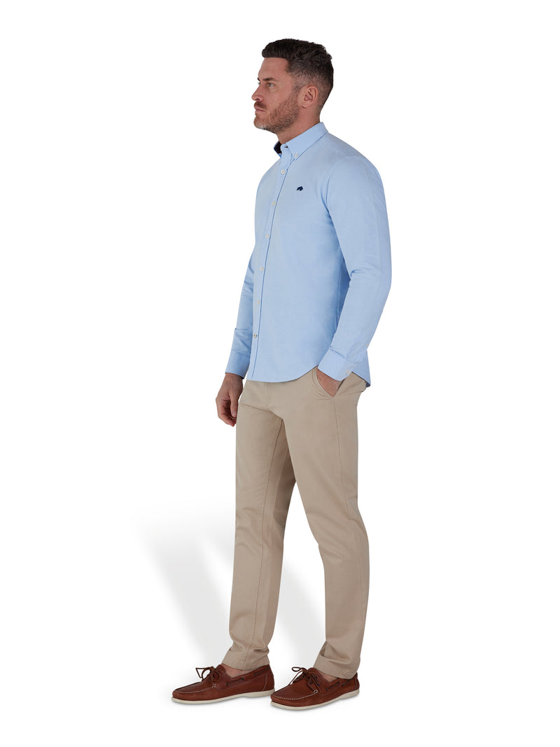 Classic Long Sleeve Oxford Shirt - Sky Blue