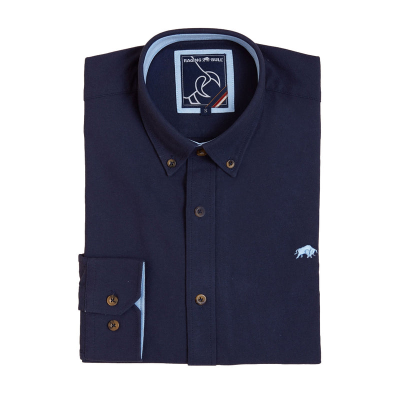 Classic Long Sleeve Oxford Shirt - Navy