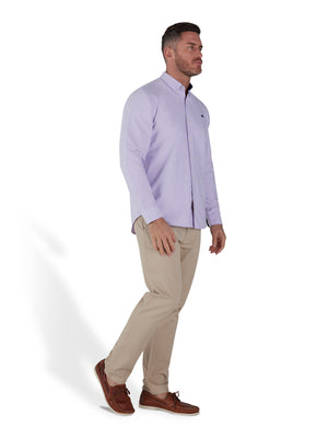 Classic Long Sleeve Oxford Shirt - Purple