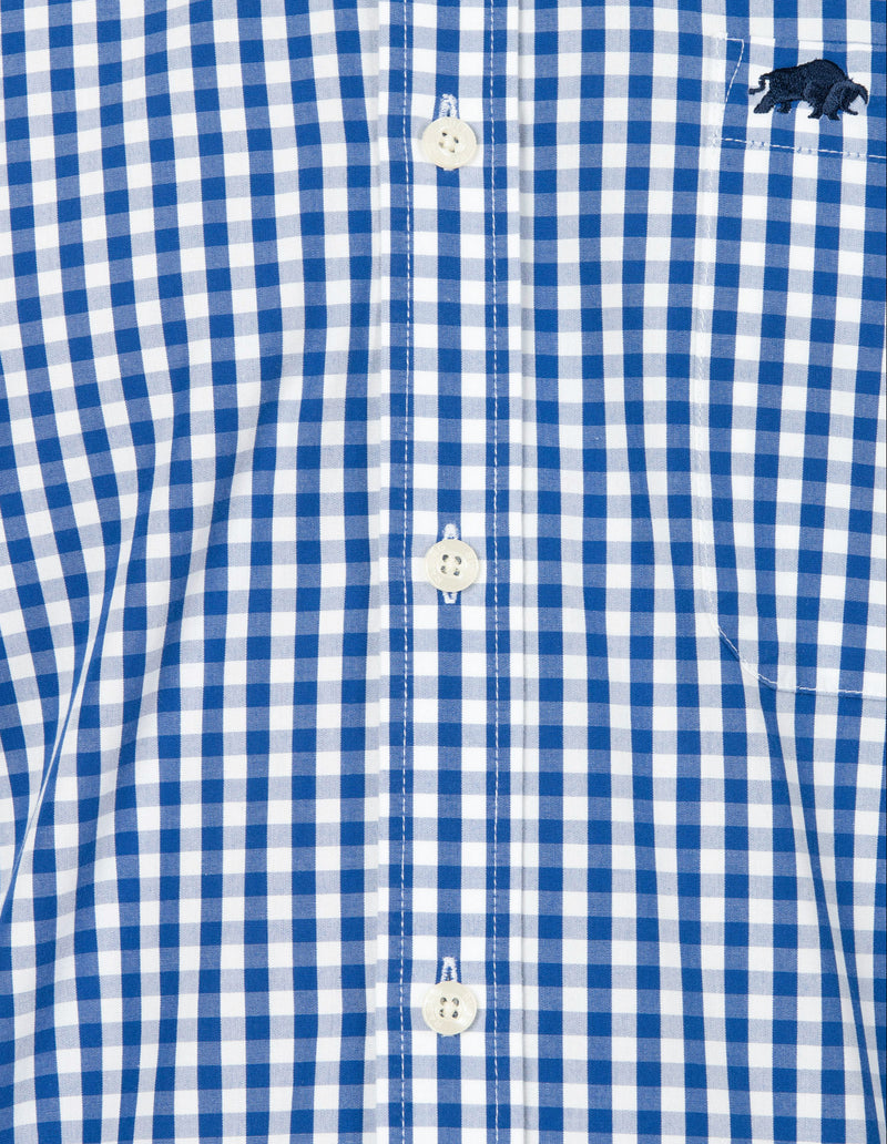 Classic Long Sleeve Gingham Shirt - Navy