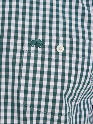 Long Sleeve Classic Gingham Shirt - Forest