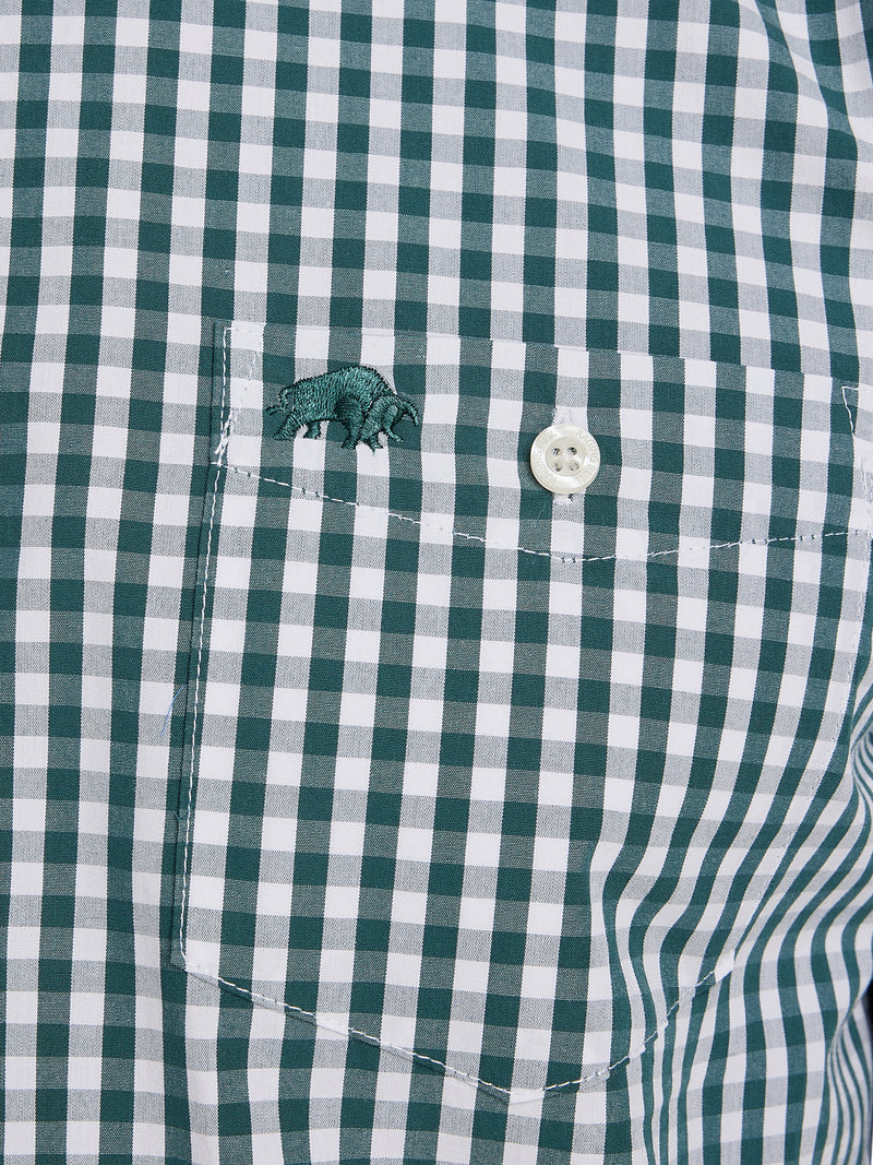 Long Sleeve Classic Gingham Shirt - Forest