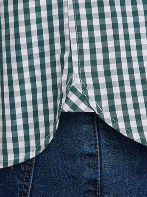 Long Sleeve Classic Gingham Shirt - Forest