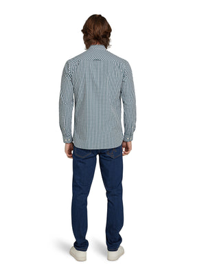 Long Sleeve Classic Gingham Shirt - Forest