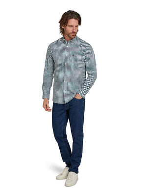 Long Sleeve Classic Gingham Shirt - Forest