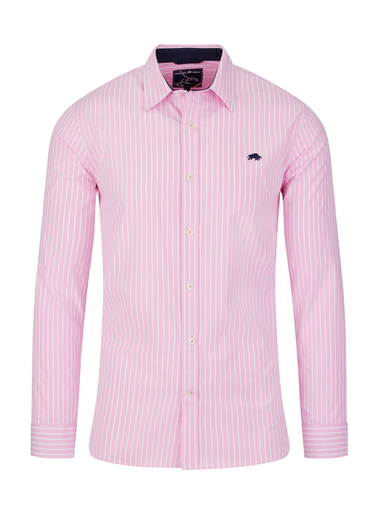 Classic Long Sleeve Stripe Shirt - Pink