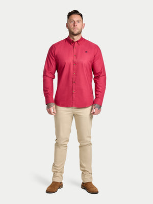 Long Sleeve Classic Oxford Shirt - Berry