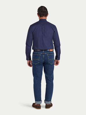 Long Sleeve Classic Oxford Shirt - Navy