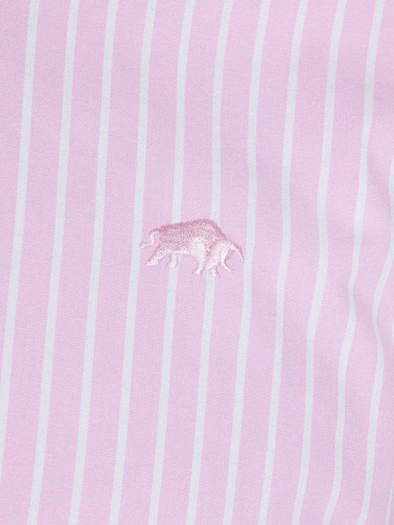 Long Sleeve Classic Stripe Shirt - Pink