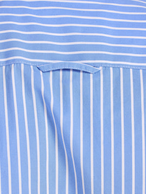 Long Sleeve Classic Stripe Shirt - Mid Blue