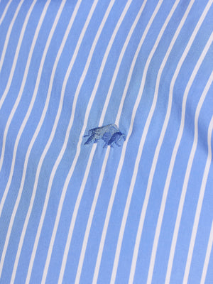 Long Sleeve Classic Stripe Shirt - Mid Blue