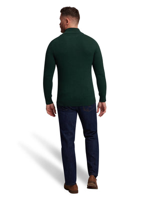 Classic Quarter Zip Knit - Forest