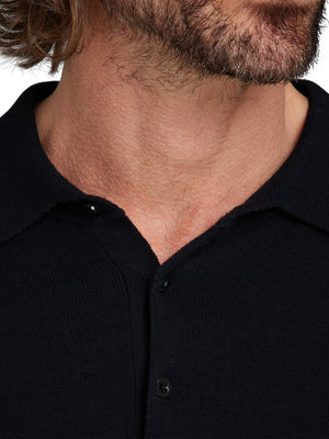 Classic Knitted Polo - Black